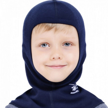 Термошапка-шлем из шерсти мериноса NORVEG Soft (размер L, синий)
