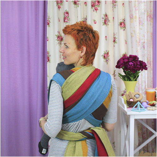 Слинг-шарф LUNA DREAM Rainbow Wool (40 % шерсти) (4,2 м)