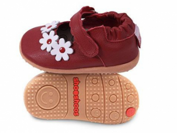 Детские туфли из натуральной кожи SHOOSHOOS Red flower SMY5