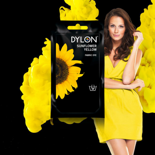 Краска для окрашивания ткани вручную DYLON Hand Use Sunflower Yellow