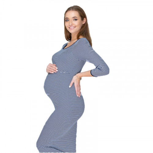 Платье для беременных и кормящих ЮЛА МАМА Lolly (размер M, синий)