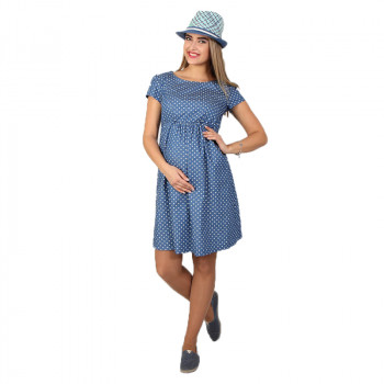Платье для беременных и кормящих Celena сердечки ЮЛА МАМА (темно синий, размер M)