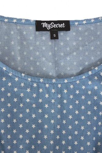 Платье для беременных и кормящих ЮЛА МАМА Celena (размер S, голубой в звёзды)