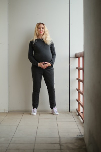 Спортивный костюм для беременных и кормящих мам HIGH HEELS MOM (размер S, тёмно-серый)
