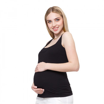 Майка для беременных и кормящих ЮЛА МАМА Ezra (размер S, чёрный)