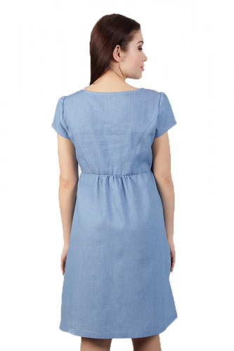 Платье для беременных и кормящих ЮЛА МАМА Celena (размер L, голубой в горошек)