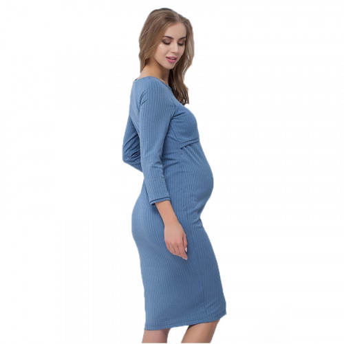 Платье для беременных и кормящих ЮЛА МАМА Lolly (размер S, голубой)