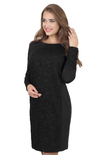 Платье для беременных и кормящих ЮЛА МАМА Alen (размер M, чёрный)