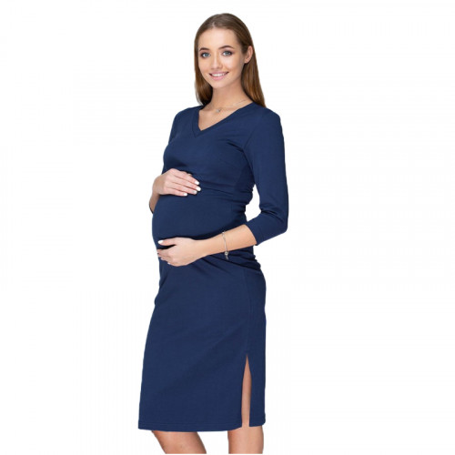 Платье для беременных и кормящих ЮЛА МАМА Pam (размер M, синий)