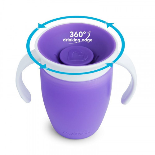 Чашка-непроливайка с ручками MUNCHKIN Miracle 360 (фиолетовый)