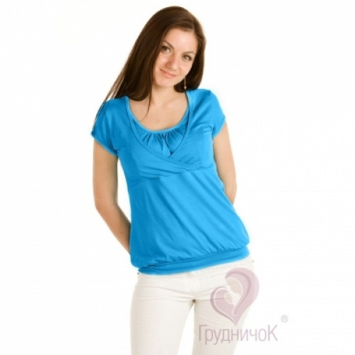 Блуза для беременных и кормящих ГРУДНИЧОК «Аквамарин» (размер 50-52)