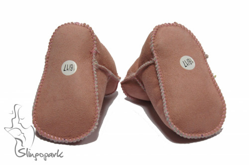 Детские ботинки на овчине HOPPEDIZ (размер 20-21, розовый)