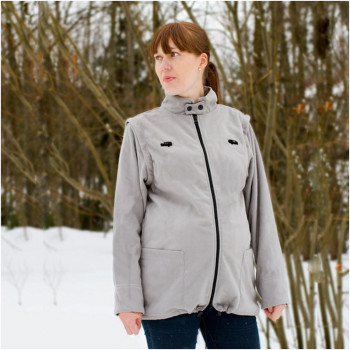 Слингожакет флисовый MAM Jacket Two-Way Deluxe Paloma Grey (размер L, серый)