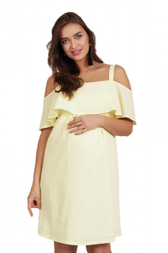 Сарафан для беременных и кормящих ЮЛА МАМА Rina (размер XL, жёлтый)