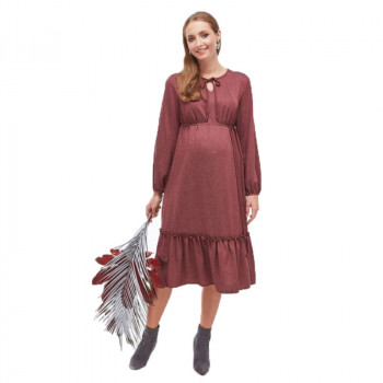 Платье для беременных и кормящих ЮЛА МАМА Monice (размер M, бордовый)