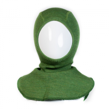 Термошапка-шлем из шерсти мериноса MAM ManyMonths тёмно-зелёная