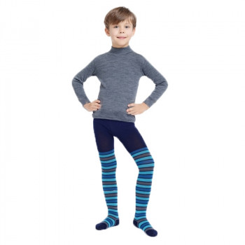 Термоколготки детские NORVEG Merino Wool (размер 86-92, синий в полоску)