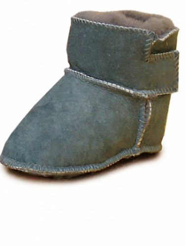 Детские ботинки на овчине HOPPEDIZ (размер 16-17, серый)