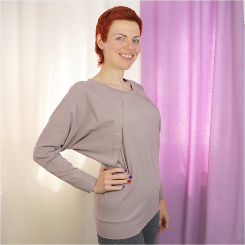 Джемпер для беременных и кормящих ГРУДНИЧОК «Лантана» (размер 52)