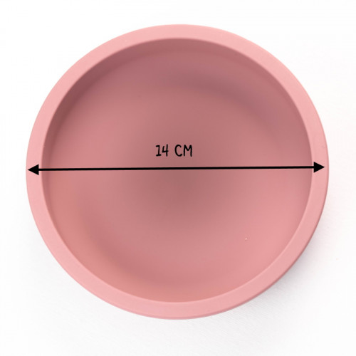 Тарелка детская из пищевого силикона SLINGOPARK (розовый)