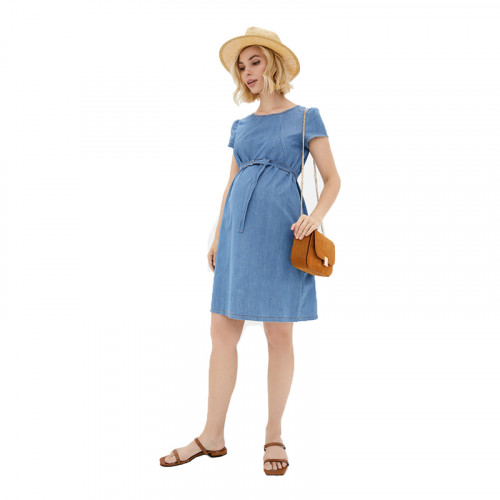 Платье для беременных и кормящих ЮЛА МАМА Grace (размер M, голубой)