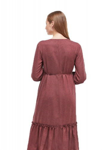Платье для беременных и кормящих ЮЛА МАМА Monice (размер L, бордовый)