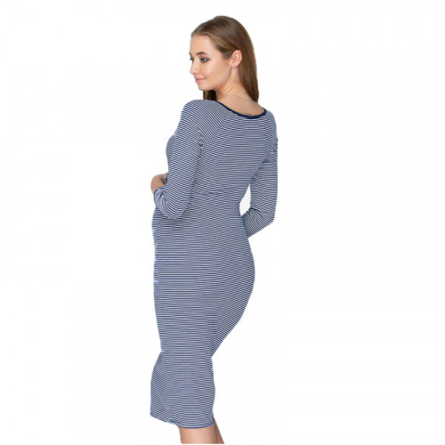 Платье для беременных и кормящих ЮЛА МАМА Lolly (размер M, синий)