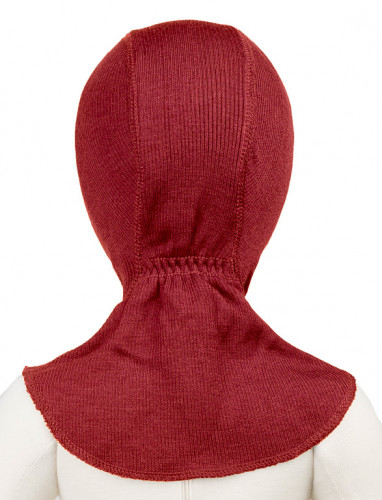 Термошапка-шлем из шерсти мериноса MAM ManyMonths (размер 80-104/110, бордовый)