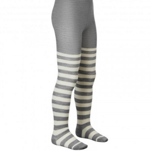 Термоколготки детские NORVEG Merino Wool (размер 110-116, серый в полоску)