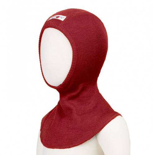 Термошапка-шлем из шерсти мериноса MAM ManyMonths (размер 50-56/62, бордовый)