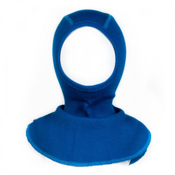 Термошапка-шлем из шерсти мериноса MAM ManyMonths (размер 80-104/110, бирюзово-синий)