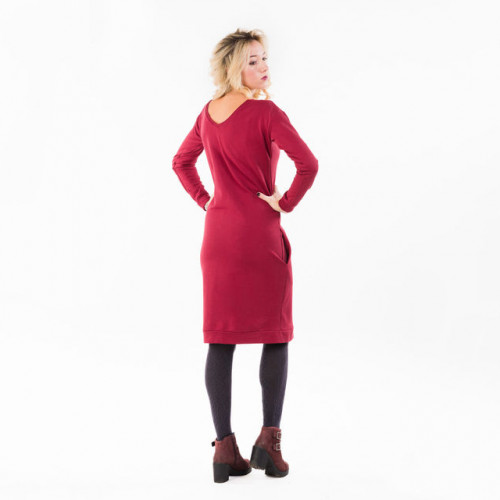 Платье-свитшот для беременных и кормящих HIGH HEELS MOM (размер M, красный)