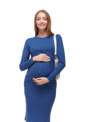 Платье для беременных и кормящих ЮЛА МАМА Gwen (размер XS, синий)