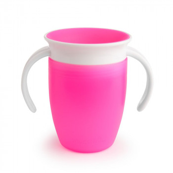 Чашка-непроливайка с ручками MUNCHKIN Miracle 360 (розовый)