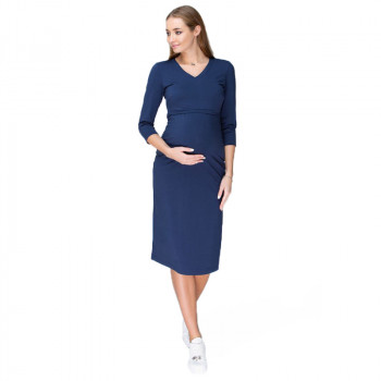 Платье для беременных и кормящих ЮЛА МАМА Pam (размер XS, синий)