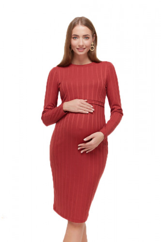 Платье для беременных и кормящих ЮЛА МАМА Gwen (размер XS, красный)