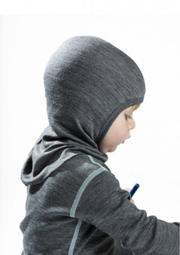Термошапка-шлем из шерсти мериноса NORVEG Soft (размер M, серый)