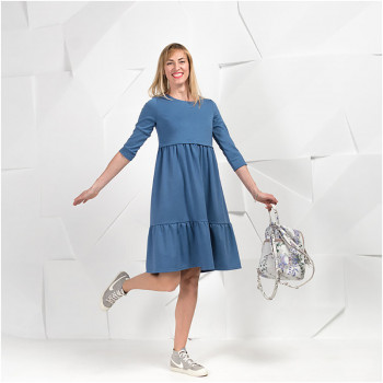 Платье для беременных и кормящих мам HIGH HEELS MOM «Ассоль» (размер M, синий)
