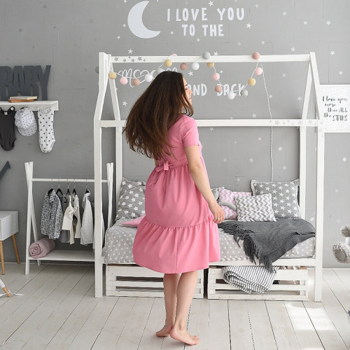 Платье для беременных и кормящих мам HIGH HEELS MOM «Ассоль» (размер M, розовый)