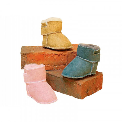 Детские ботинки на овчине HOPPEDIZ (размер 16-17, бежевый)