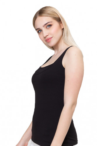 Майка для беременных и кормящих ЮЛА МАМА Ezra (размер XL, чёрный)