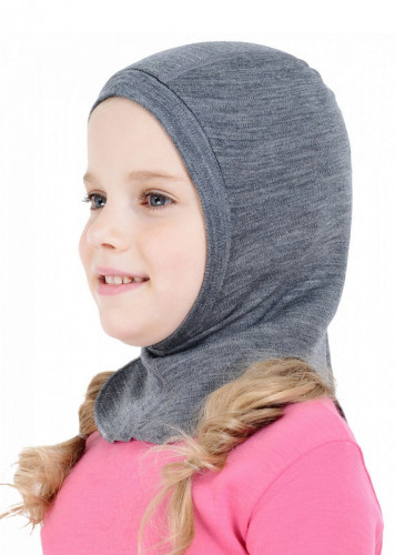 Термошапка-шлем из шерсти мериноса NORVEG Soft (размер L, серый)
