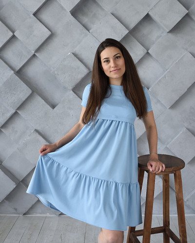 Платье для беременных и кормящих мам HIGH HEELS MOM «Ассоль» (размер L, голубой)