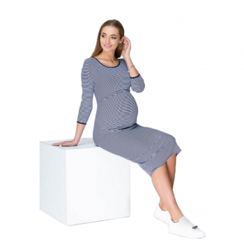 Платье для беременных и кормящих ЮЛА МАМА Lolly синее