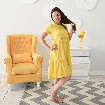Платье для беременных и кормящих мам HIGH HEELS MOM «Ассоль» (размер M, жёлтый)