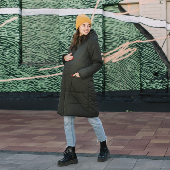 Зимняя слингокуртка LOVE & CARRY 3 в 1 оливковая