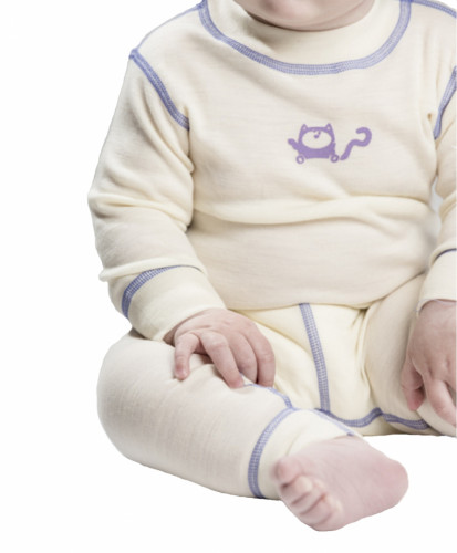 Термолеггинсы детские NORVEG Soft Merino Wool (размер 116-122, натур)
