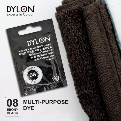 Многоцелевой краситель для ручного окрашивания ткани DYLON Multipurpose Ebony Black