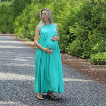 Сарафан для беременных и кормящих мам HIGH HEELS MOM (размер M/L, зелёный)