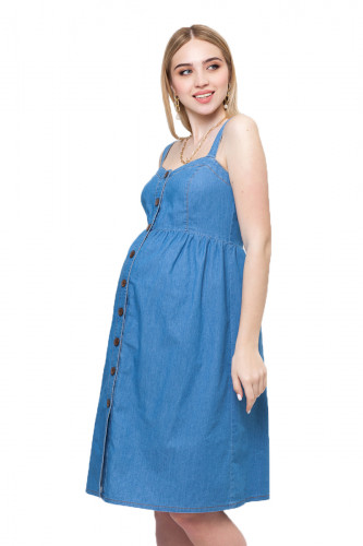 Сарафан для беременных и кормящих ЮЛА МАМА Tina (размер L, синий)
